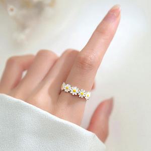 심플 꽃반지 데이지 링 RING 선물 우정 레이어드 커플
