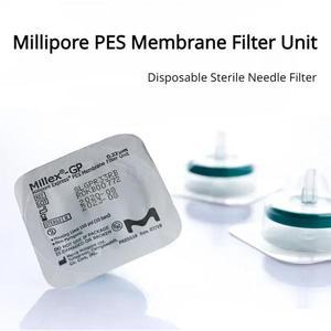Millipore PES 멤브레인 필터 유닛 니들 필터 일회용 멸균 33mm 여 멤브레인 0.22um 0.45um 비발열성