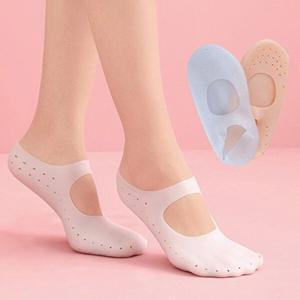 발각질케어 수면시 위생적인 실리콘 올 보습양말_W9D25F6
