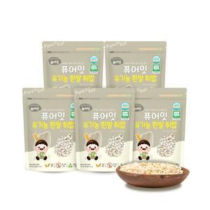 퓨어잇 유기농 백미 아이 과자 흰쌀 튀밥 5봉세트 아기 간식 유아