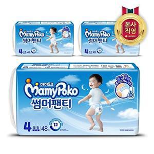 [LG생활건강]2025 마미포코 썸머팬티 팬티형 기저귀 4단계 대형 144매(여아/남아 중 택1)