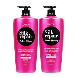 엘라스틴 실크리페어 샴푸 퍼펙트샤이닝골드 1200ml, 1개+컨디셔너 1200ml , 1개
