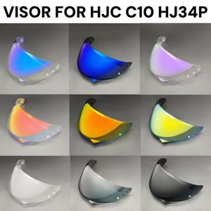 바이크 오토바이 헬멧 바이저, HJC C10 HJ34P 교체, 자외선 차단, 긁힘 방지, 방진, 바람막이 Casco 액세서
