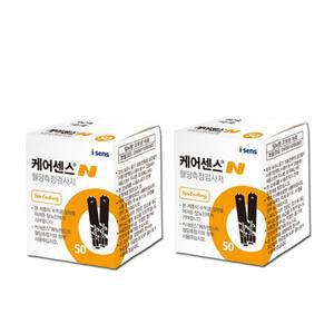 [기타]케어센스N 혈당시험지 100매 혈당 측정 검사지 긴유효기간 당뇨 소모성 재료
