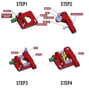 Creality Ender 3/3 Pro/3 V2 5/5 Plus CR-10/10S용 3D 프린터 업그레이드된 알루미늄 MK8 압출기 드라이브