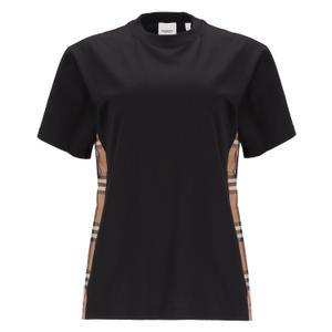 버버리 CARIS 체크 패널 여성 반팔 티셔츠 80925731