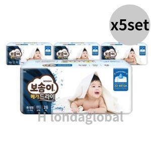 보솜이 메가드라이 남아 특대형 팬티 기저귀 26매 x20