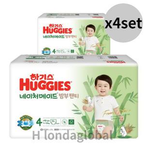 하기스 네이처 밤부 팬티 남아 기저귀 4단계 54매 8팩