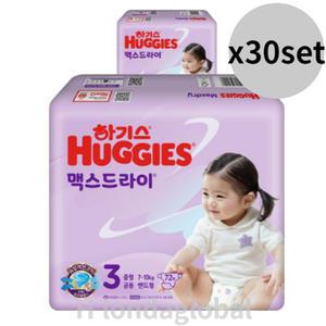 하기스 맥스드라이 밴드 기저귀 공용 3단계 72매 60팩