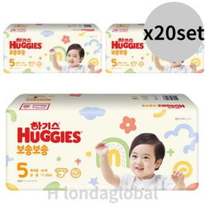 하기스 보송보송 밴드 기저귀 공용 특대 5단계 40매 X60팩