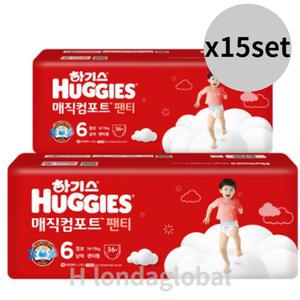 하기스 매직 컴포트 뉴 팬티 남아 6단계 기저귀 36매X30팩
