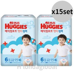 하기스 매직 썸머 6단계 팬티형 공용 기저귀 37매 X30팩