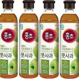 홍초 대상 청정원 풋사과 900ml x 4개 식초