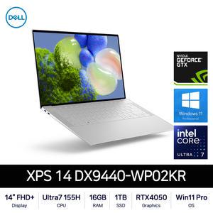 [입고완료 / 공식총판] Dell XPS 14 DX9440-WP02KR (Ultra7 155H/FHD+/500nit/16GB/1TB/RTX4050/Win11 Pro)