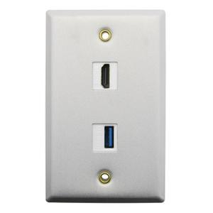 USB3.0A HDMI 듀얼포트 월패널 매립설치용 월플레이트