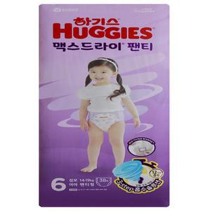 하기스 2024 맥스드라이팬티 6단계 점보 38매x1팩/여아