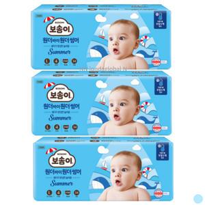 보솜이 원더바이 여름 뉴 팬티 기저귀 대형 34p 3팩