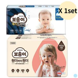보솜이 팬티 기저귀 여아 점보 18p + 남아 30p 대형