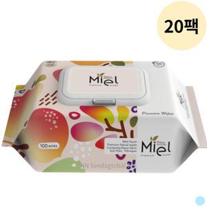 미엘 가성비 물티슈 국산 저자극 캡형 100p 20팩