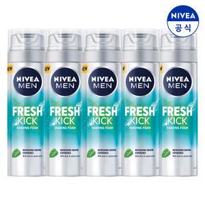니베아 맨 프레시킥 쉐이빙 폼 200ml X 5