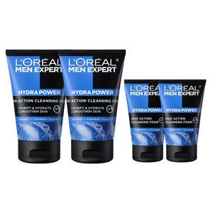 로레알파리 맨 엑스퍼트 이드라파워 아쿠아 클렌징 폼 100ml 2개 +아쿠아 클렌징 폼 50ml 2개
