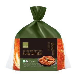 [롯데백화점]올가홀푸드 국산 유기농 채소와 고춧가루로 만든 유기농 포기김치 (1.5kg)