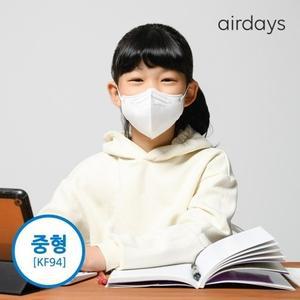 숨쉬기편한 마스크 에어데이즈 슬림핏 KF94 새부리형 중형 50매 화이트