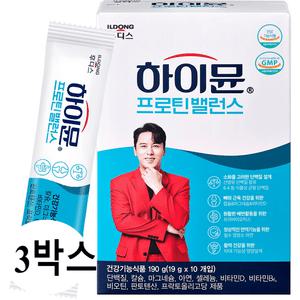 후디스 하이뮨 프로틴 밸런스 스틱형 산양유 단백질 분말 190g 3개