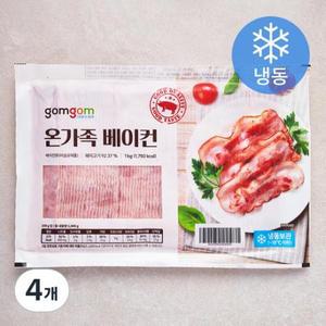 곰곰 온가족 베이컨 (냉동), 1kg, 4개 one option