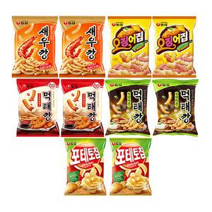 먹태깡세트 5 (먹태깡 고추마요, 2개, 먹태깡, 2개, 새우깡, 2개, 포테토칩, 2개, 오징어집, 2개)