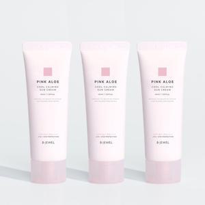 비주얼 핑크알로에 쿨카밍 선크림 SPF50+ 40ml 3개