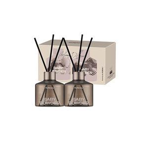 쿤달 시그니처 퍼퓸 디퓨저 세트 베이비파우더 (본품, 200ml, 2개 + 섬유스틱, 10P)