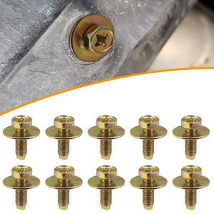 10pcs 자동차 M6 바디 볼트 엔진 커버 언더 트레이 스플래시 실드 가드 범퍼 펜더 라이너 리테이너 패스너 리벳 스크류 클립