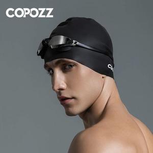 롱헤어수모 긴머리수모 수영모자 Copozz 남성용 수영 모자 대형 수영복 전문 성인 방수 실리콘