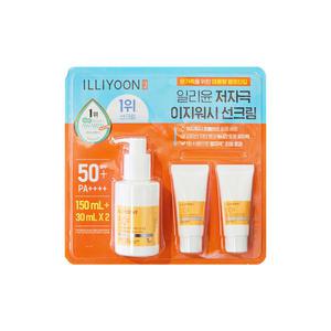 일리윤 저자극 이지워시 선크림 150ml 1개 + 30ml 2개 기획팩