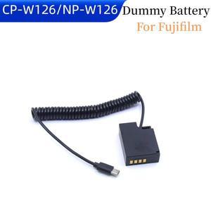 NP-W126 더미 배터리 USB-C DC 커플러 후지 X-T2 T200 X-H1 M1 XS10 카메라용