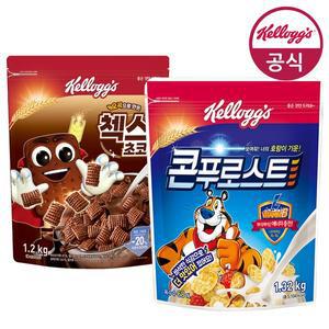 [켈로그]시리얼 대용량 콘푸로스트 1320g + 첵스초코 1200g