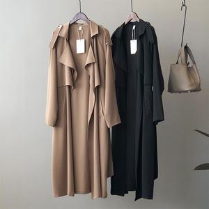 캐주얼 시크 봄 여름 얇은 트렌치 코트