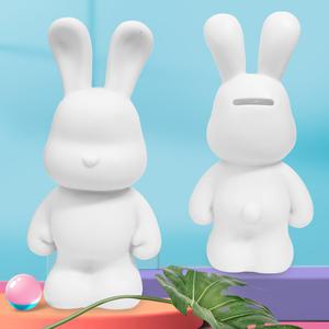 토끼 저금통 토끼 키링 diy 만들기 푸어링 아트 플루이드 아트 아크릴 물감