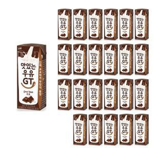 남양 맛있는우유 GT 멸균우유 초코맛 180ml 24팩 [원산지_상세설명에 표시]