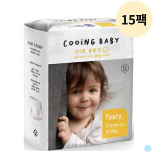 쿠잉 에어드라이 팬티형 아이 기저귀 특대형 22p 15팩