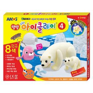 아모스 탱탱 아이클레이 (4번) 30g 8색 칼라 클레이 컬러 부드러운 점토 미술 놀이