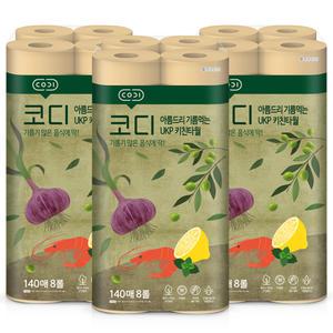 코디 키친타올 기름먹는 140매 X 8롤 3개