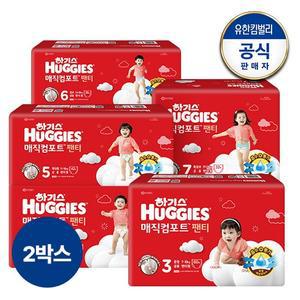 [2박스] 2024 매직컴포트 팬티형 기저귀 3 7단계 교차선택