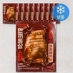 한끼통살 스팀 슬라이스 데리야끼맛 닭가슴살 (냉동), 100g, 10개 one option