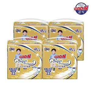 [군 기저귀] 프리미엄 팬티 점보형(XXL) 22P x 4팩 (2박스 구매 시 물티슈 증정)