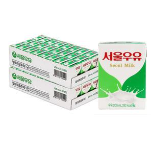 멸균우유 200ml x 24입 + 24입 (2박스)