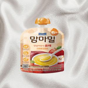 맘마밀이유식 안심 이유식 6개월 사과고구마퓨레 실온 아기밥 100g 10개