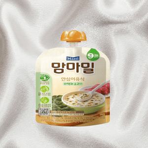 맘마밀이유식 안심 이유식 9개월 미역소고기 아침식사 100g 10개