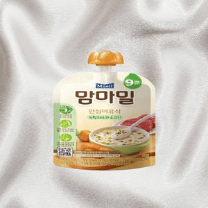 맘마밀이유식 안심 이유식 9개월 녹황야채소고기 점심식사 100g 10개